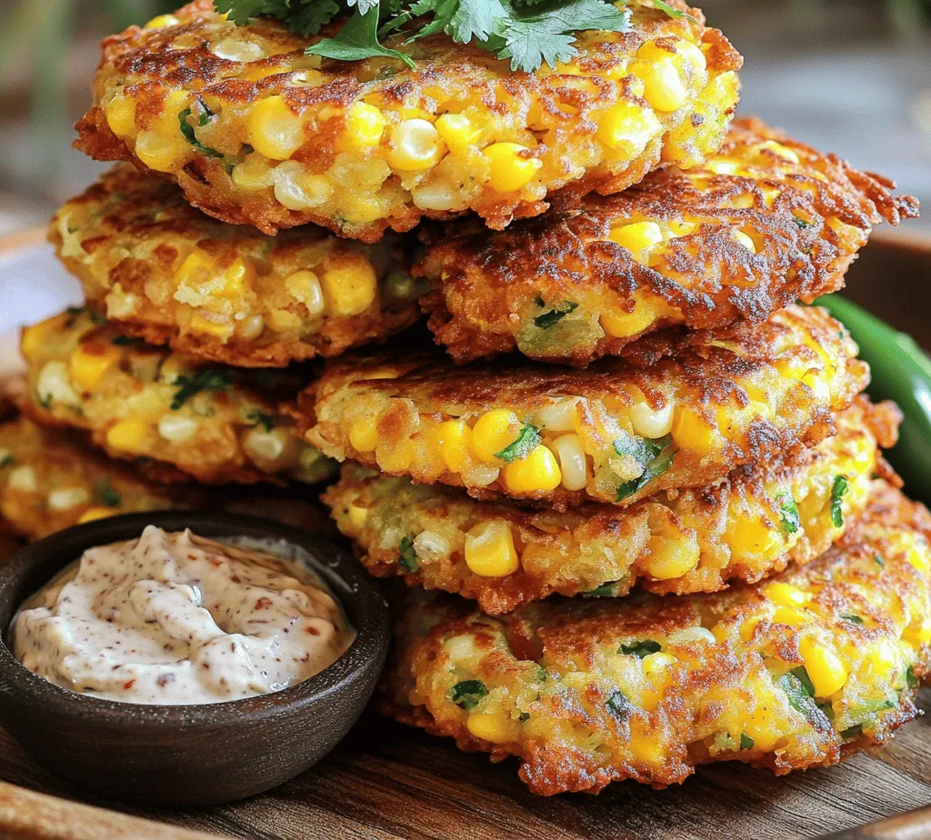 Jalapeno corn fritters are a delightful fusion of flavors that bring together the sweetness of corn and the spicy kick of jalapenos. These fritters are not only delicious but also incredibly versatile, making them an ideal appetizer, snack, or side dish for gatherings and family meals. Whether you’re hosting a summer barbecue or enjoying a cozy family dinner, jalapeno corn fritters are sure to be a hit at the table. Their easy preparation process means that even novice cooks can whip up a batch in no time, allowing you to focus on enjoying the company of your loved ones while savoring the joy of cooking with fresh ingredients.