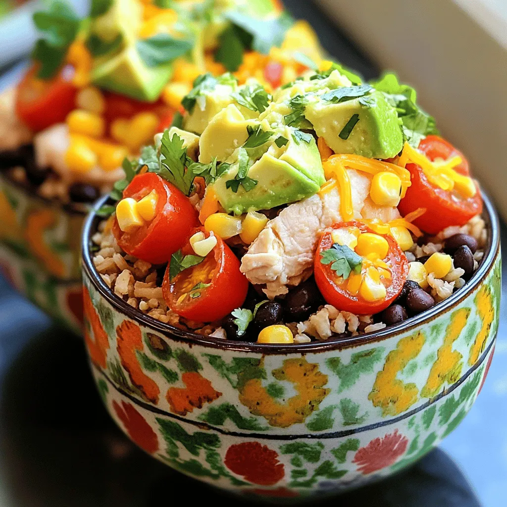 To make a delicious chicken burrito bowl, you need a few key ingredients. First, start with the chicken. I like using boneless skinless chicken breast for its lean quality. It cooks nicely and soaks up flavors well. You can also use thighs for a richer taste. The best chicken for burrito bowls is tender and juicy, making every bite enjoyable.