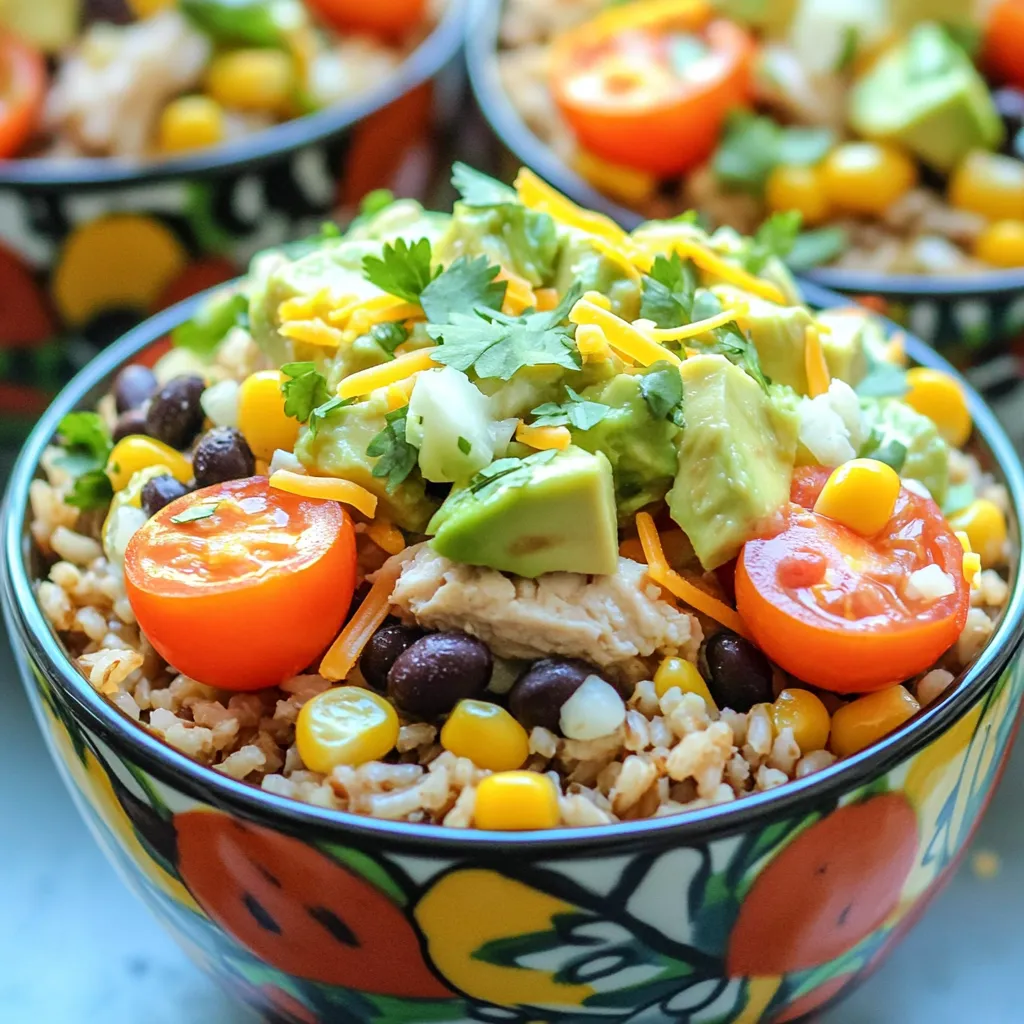 To make a delicious chicken burrito bowl, you need a few key ingredients. First, start with the chicken. I like using boneless skinless chicken breast for its lean quality. It cooks nicely and soaks up flavors well. You can also use thighs for a richer taste. The best chicken for burrito bowls is tender and juicy, making every bite enjoyable.