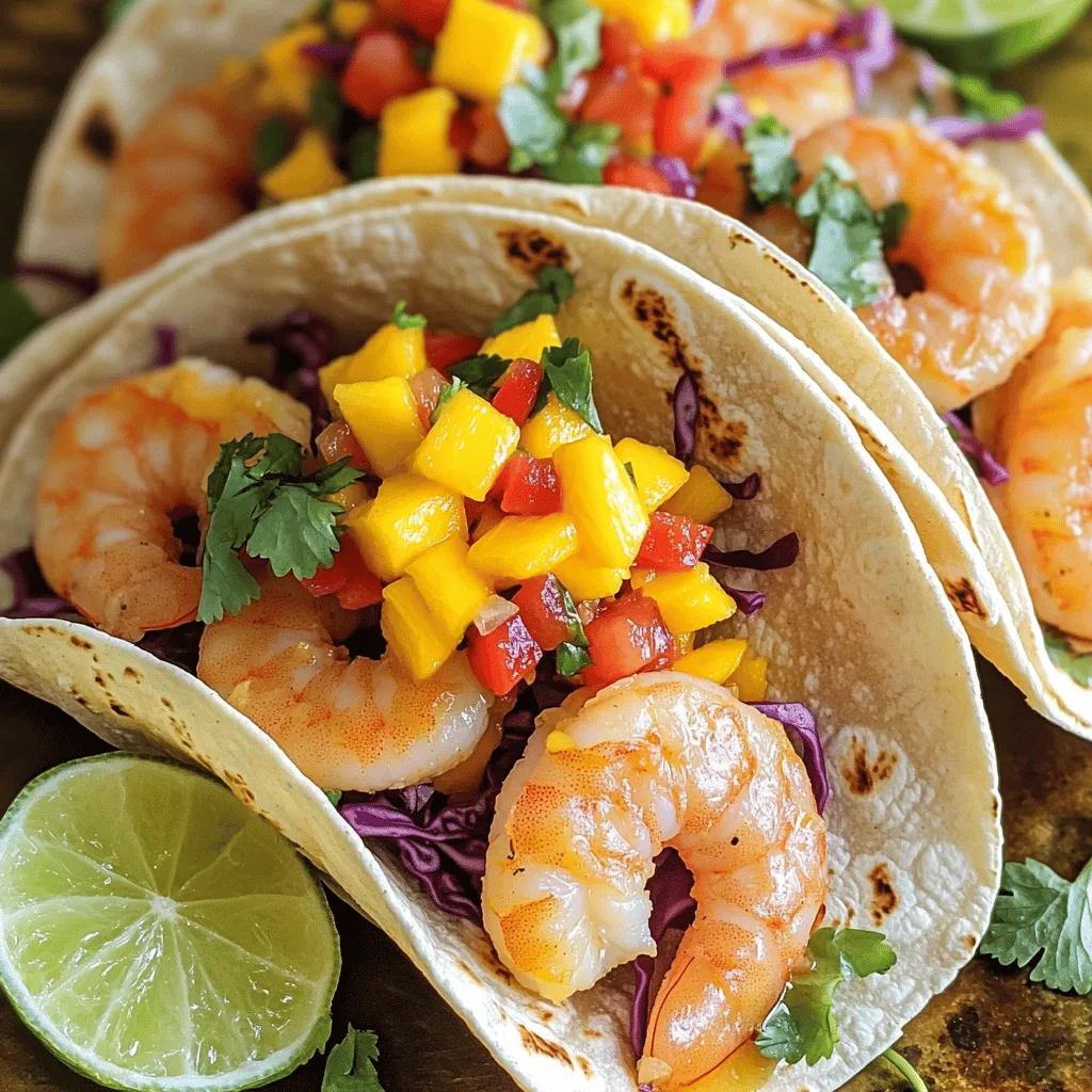 To make shrimp tacos, you need fresh ingredients for shrimp tacos. Start with 1 pound of large shrimp, peeled and deveined. You’ll also need olive oil, cumin, smoked paprika, salt, and pepper. Don’t forget 8 small corn tortillas. For crunch, add 1 cup of shredded red cabbage. Finally, 1/4 cup of fresh cilantro and lime wedges make great toppings.