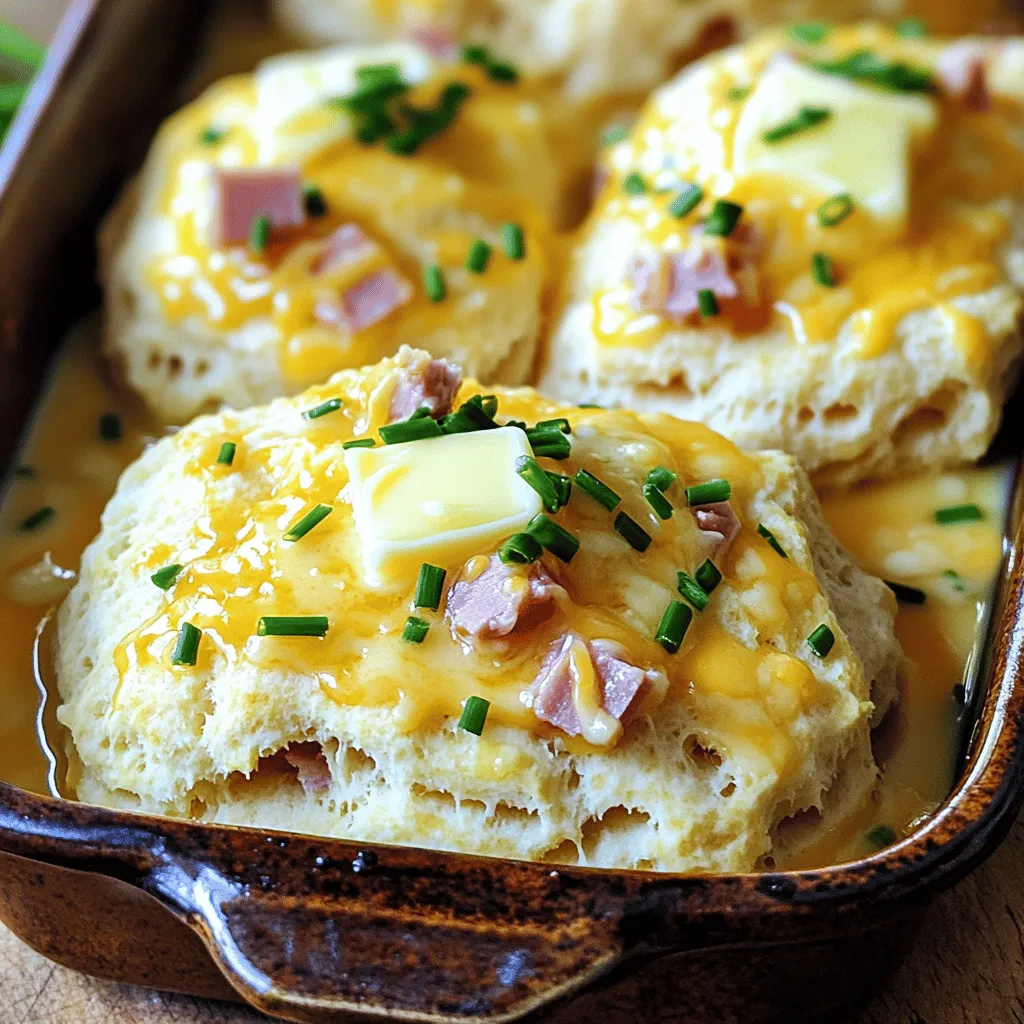 Ham and cheese butter swim biscuits are a warm, cheesy treat. They are unlike any biscuit you have tried. This recipe combines soft dough and rich flavors. The biscuits swim in melted butter, adding a unique touch.