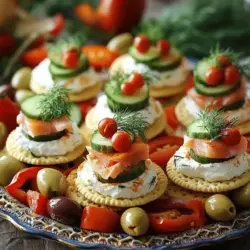 To make your crackers party sandwiches pop, think outside the box. Using unique fillings can excite your guests. You can add flavor by mixing cream cheese with herbs, spices, or veggies. For a twist, try adding sweet options, like honey or jam.