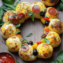 Creating a mouthwatering Pizza Bomb Wreath requires selecting quality ingredients that harmonize beautifully. Each component contributes to the overall flavor and texture of the dish, ensuring that every bite is a delightful experience. Let’s dive into the essential ingredients that make this recipe a standout: