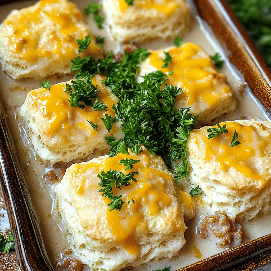 The base of a biscuits and gravy casserole is simple yet delicious. You need a few key ingredients to make this dish shine. First, you’ll want one can of refrigerated flaky biscuits. These biscuits provide a fluffy texture and soak up all the tasty sauce.