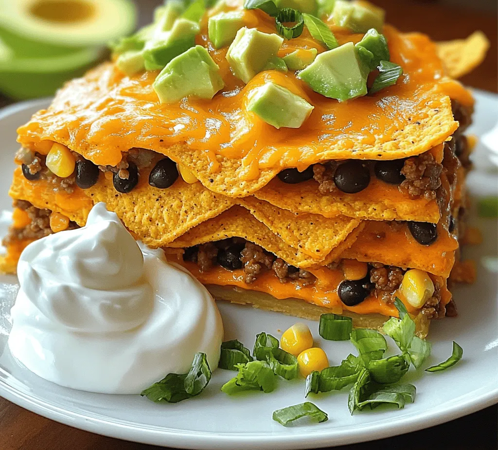 If you're looking for a dish that combines convenience, flavor, and crowd-pleasing appeal, then look no further than Dorito Taco Pie. This creative twist on traditional tacos is not only visually appealing but also incredibly satisfying, making it a perfect addition to any gathering, family dinner, or casual get-together. The vibrant colors and enticing aromas of this dish will surely draw your guests in, and its unique combination of flavors and textures will leave them coming back for seconds.