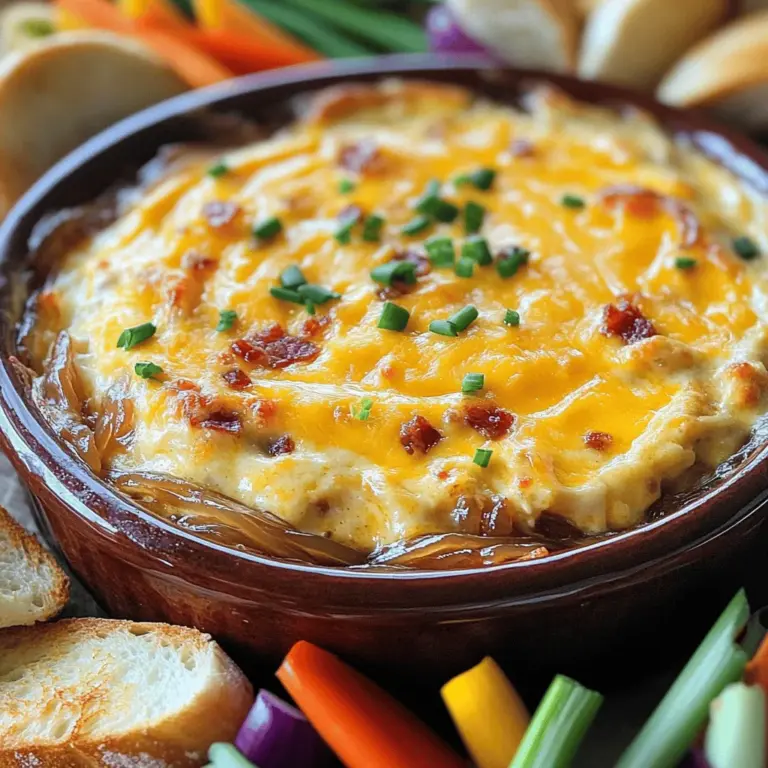 The heart of any great caramelized onion dip recipe lies in the key ingredients. You need onions, bacon, and cheese. Each one adds its own flavor and texture.