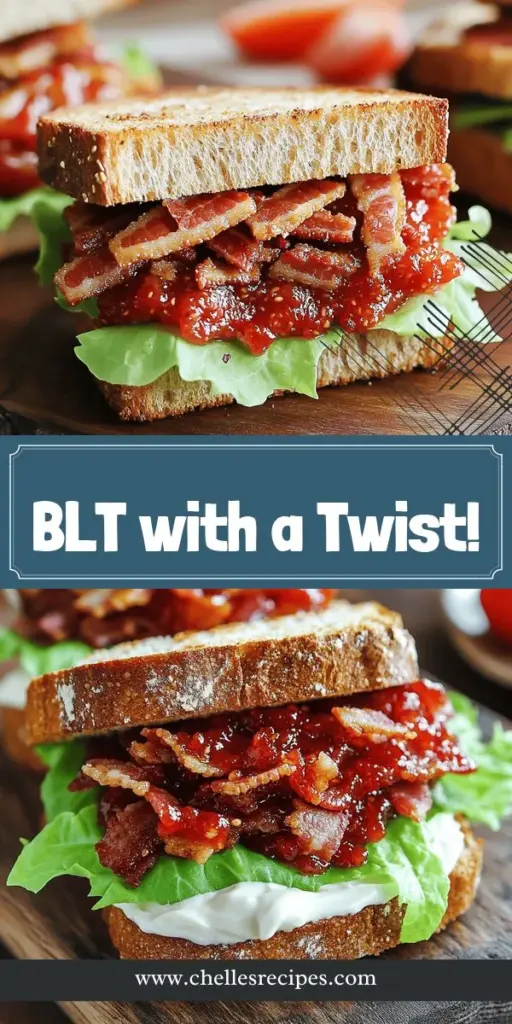 Elevate your lunch game with this mouthwatering BLT with Bacon Tomato Jam recipe! Experience the classic flavors of crispy bacon, fresh lettuce, and ripe tomatoes, enhanced by a sweet and tangy bacon tomato jam that transforms this sandwich into a gourmet delight. Perfect for any occasion, this easy-to-follow recipe will make your taste buds sing. Click through to discover how to create this culinary masterpiece and impress your friends and family!