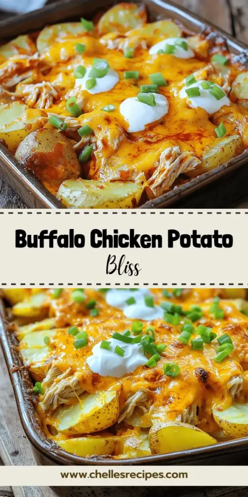 Experience the ultimate comfort food with Buffalo Chicken Roasted Potato Bake, a delicious blend of spicy buffalo chicken and crispy roasted potatoes. Perfect for family dinners or game days, this hearty dish combines tender chicken, zesty buffalo sauce, and creamy cheese, all topped with fresh green onions. Discover easy step-by-step instructions and tips to impress your guests. Click through to explore the recipe and make your next meal unforgettable!