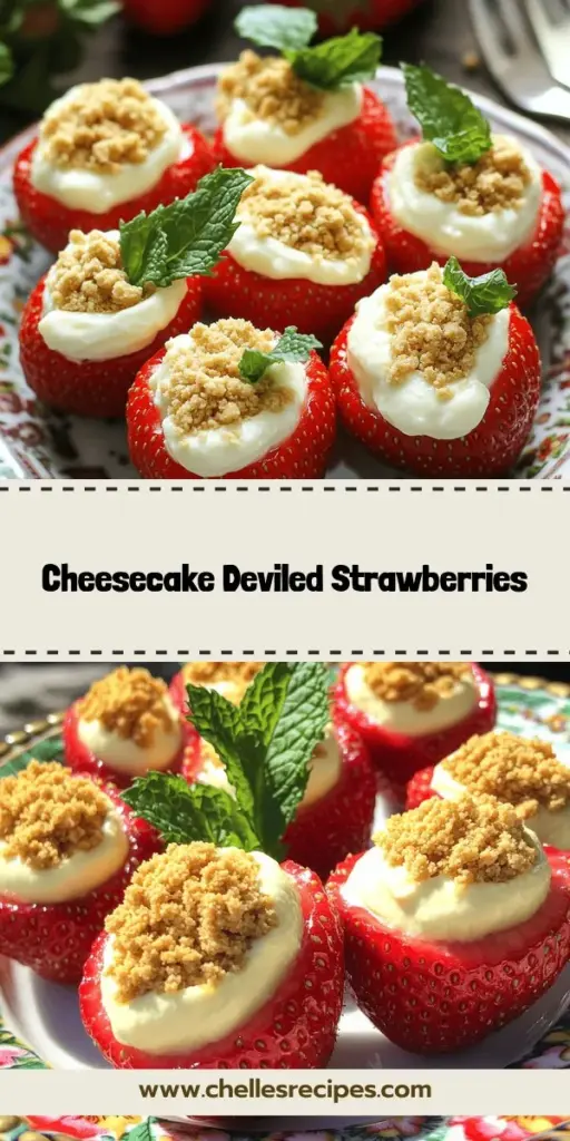 Satisfy your sweet tooth with Cheesecake Deviled Strawberries, a delightful no-bake dessert that combines the freshness of strawberries with creamy cheesecake filling. Perfect for summer parties or family picnics, these easy-to-make treats are sure to impress your guests. Discover the simple ingredients and step-by-step guide to create this eye-catching dessert. Click to explore the full recipe and elevate your dessert game!