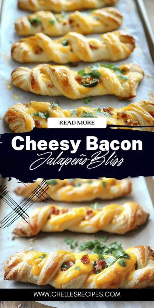 Satisfy your cravings with these irresistible Cheesy Bacon Jalapeno Twists, the ultimate appetizer for any occasion! This delicious recipe combines crispy bacon, sharp cheddar cheese, and a kick of jalapenos all wrapped in flaky puff pastry. Perfect for game days, parties, or a cozy snack, these twists are sure to impress. Discover the step-by-step guide to create these mouthwatering treats and treat your taste buds today. Click to explore the full recipe!