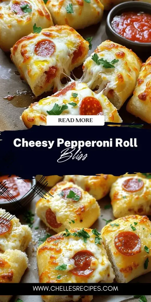 Discover the mouthwatering world of cheesy pepperoni rolls! This delightful recipe combines gooey cheese and savory pepperoni wrapped in soft dough, perfect for any snack time or gathering. Learn how to create these tasty treats with simple steps, plus tips for variations and serving suggestions. Click through for the full recipe and get ready to impress your guests with this irresistible snack that everyone will love!