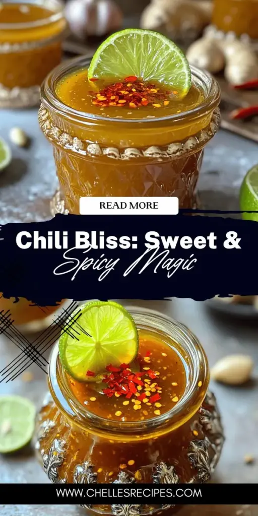 Ignite your taste buds with our Sweet and Spicy Chili Bliss recipe! This mouthwatering sauce combines sweetness and heat, perfect for dipping, glazing, or enhancing your favorite meals. Learn how to craft this versatile sauce from scratch and discover tips for customizing flavors to suit your palate. Don't miss out on elevating your culinary creations—click through to explore the recipe and bring a burst of flavor to your table today!