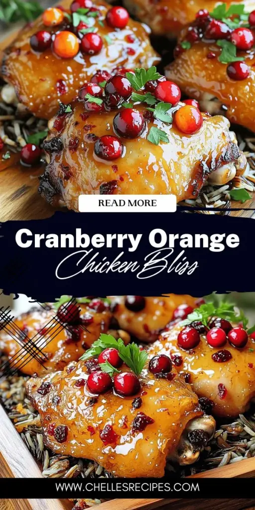 Discover the irresistible flavors of Cranberry Orange Chicken, a dish that perfectly balances tart cranberries and zesty oranges for a festive feast. Ideal for holidays or cozy gatherings, this recipe highlights fresh ingredients for a nutritious and delicious meal. Whether you're hosting a party or cooking for family, this stunning dish will impress everyone at your table. Click through to explore the full recipe and elevate your dining experience!