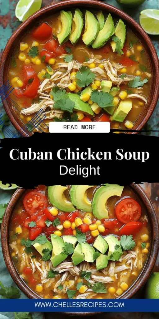 Experience the warmth and comfort of Cuban chicken soup, a heartwarming dish that combines tender chicken, vibrant veggies, and a blend of spices reflecting Cuban culinary traditions. This simple recipe invites you to create a delicious meal perfect for any occasion. Explore the key ingredients, cooking steps, and delightful variations that make this soup so special. Click through for the full recipe and bring a taste of Cuba to your table!