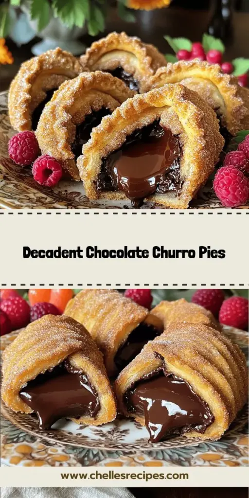 Indulge in the ultimate dessert with chocolate churro pies, a rich and crispy treat filled with creamy chocolate ganache that everyone will love! Perfect for parties or a sweet fix anytime, these delightful pies are quick to make in under 30 minutes. Learn how to create this irresistible treat and impress your guests with unique toppings and serving ideas. Click through to explore the delicious world of chocolate churro pies!