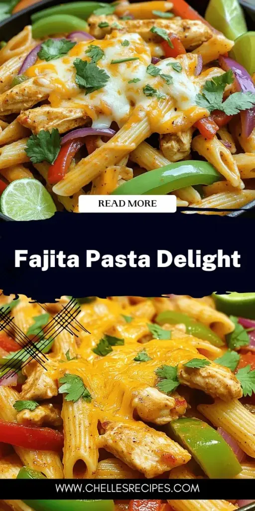 Elevate your dinner with the Sizzling Chicken Fajita Pasta recipe, a delicious fusion of bold fajita flavors and hearty pasta. In just 30 minutes, you'll enjoy tender chicken, vibrant bell peppers, and a creamy, spicy sauce that brings comfort and satisfaction to your table. Perfect for weeknights or gatherings, this dish is a must-try! Click through to explore the full recipe and impress your family or friends with this flavorful twist on two classics.