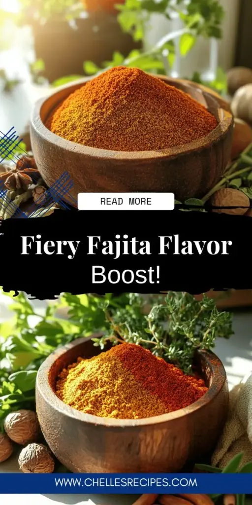 Unlock extraordinary flavors in your meals with the Fiery Fajita Flavor Boost! This vibrant seasoning blend is packed with zesty ingredients like chili powder, cumin, and smoked paprika, perfect for elevating any dish from fajitas to roasted vegetables. Explore the easy preparation methods and versatile applications that will make every meal a culinary adventure. Click to discover delicious recipes and transform your cooking today!