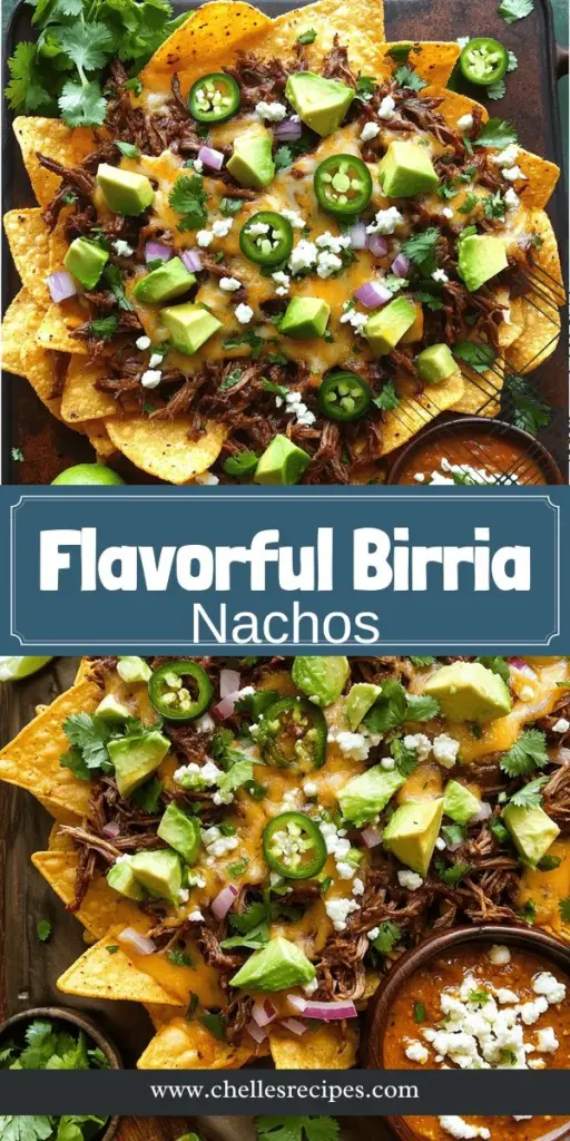 Delight your taste buds with Birria Nachos, a delicious blend of traditional flavors and modern comfort food. Enjoy layers of crispy tortilla chips topped with succulent shredded beef, gooey cheese, and a burst of fresh toppings. Perfect for gatherings or a cozy night in, this recipe is sure to impress. Dive into the vibrant world of Birria Nachos and discover how easy it is to create this culinary masterpiece. Click through to explore the full recipe and elevate your next snack time!