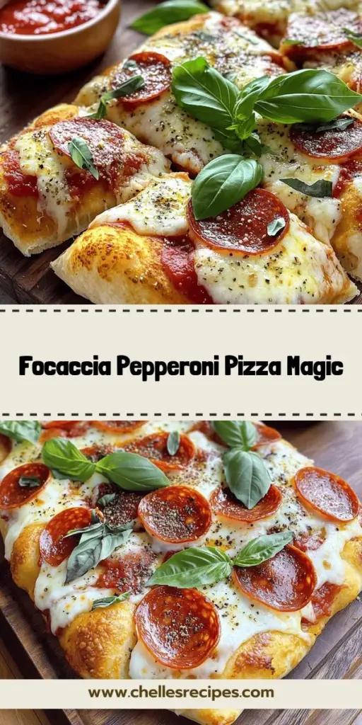 Elevate your pizza game with this tasty Focaccia Pepperoni Pizza recipe! Discover how to create a crunchy crust stacked with savory toppings in simple steps. Perfect for both beginner and experienced cooks, this pizza promises to impress everyone at your table. Dive into a world of flavors and learn valuable tips on dough preparation, toppings, and baking techniques. Click through to explore the full recipe and start your delicious pizza adventure today!