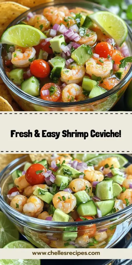 Savor the taste of summer with this easy shrimp ceviche recipe! Packed with fresh shrimp, crunchy vegetables, and zesty lime juice, this vibrant dish is simple to prepare and perfect for any occasion. Learn step-by-step how to create a flavorful ceviche that will impress your guests. Ready to dive into deliciousness? Click through to explore the full recipe and make your next gathering unforgettable with this fresh and flavorful dish!