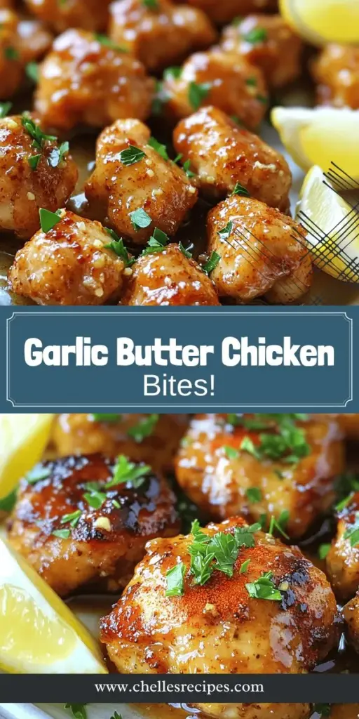 Looking for a quick and delicious meal? Try these Garlic Butter Chicken Bites! Packed with flavor and easy to prepare, this recipe is perfect for any occasion. You'll learn the essential ingredients, step-by-step cooking tips, and creative serving ideas that will impress your guests. Discover how to make this tasty dish and explore exciting variations. Click through to check out the full recipe and start cooking your new favorite appetizer!