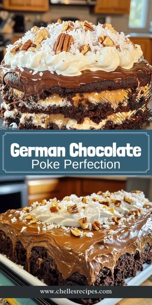 Indulge in a dessert that will steal the spotlight at your next gathering! This German chocolate poke cake blends rich chocolate cake with a creamy coconut and pecan topping for a truly irresistible treat. Perfect for bakers of all levels, this easy recipe includes handy tips, variations, and essential steps to avoid common mistakes. Click through to explore this delectable German chocolate poke cake recipe and impress your loved ones with your baking skills!