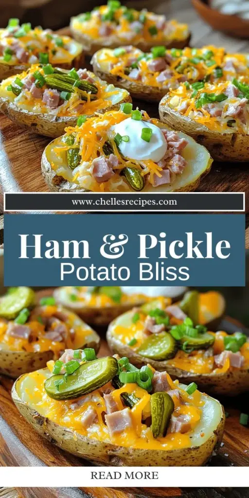 Discover a delicious twist on a classic comfort food with our Ham and Pickle Potato Skins recipe! These crispy potato halves are generously filled with savory diced ham, zesty dill pickles, and melted cheddar cheese, creating a perfect blend of flavors. Ideal for game day gatherings or as a fun appetizer, this satisfying dish is sure to impress. Click through to get the full recipe and elevate your snacking game today!