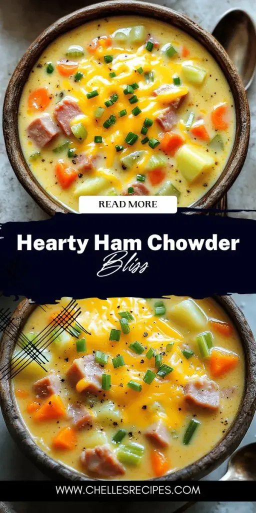 Warm up your dinner table with this creamy cheesy ham chowder! This comforting and simple meal is packed with flavor and can be made in just 45 minutes using easy-to-find ingredients. Perfect for using up leftover ham, this chowder features hearty vegetables, rich cheddar cheese, and a creamy base that the whole family will love. Ready to impress your loved ones? Click through to explore the full recipe and make this delicious chowder tonight!