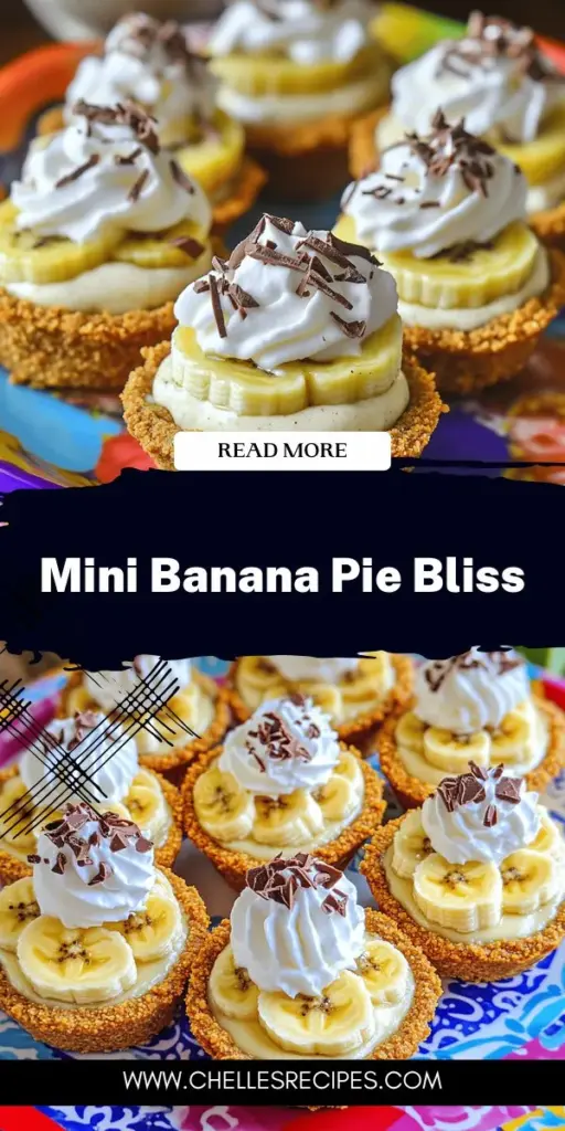 Satisfy your sweet tooth with these delightful mini banana cream pies! This easy dessert recipe combines a buttery graham cracker crust, creamy vanilla filling, and fresh bananas for a bite-sized treat that's perfect for any occasion. Explore creative variations and presentation tips that will impress your guests. Dive into the world of mini banana cream pies today and discover how simple it is to make this delicious dessert! Click through for the full recipe!