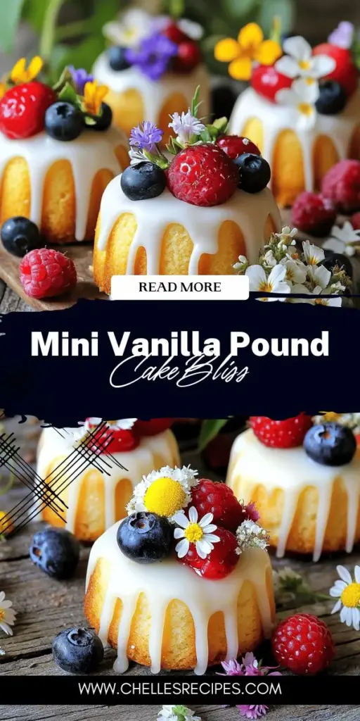 Indulge in the sweet delight of mini vanilla pound cakes with this easy recipe that promises a delicious outcome every time. From essential ingredients to helpful baking tips, you'll learn how to create these charming treats that are perfect for any occasion. Customize them with fun flavors or toppings for a personal touch. Click through to explore the full recipe and start baking mini vanilla pound cakes that everyone will love!