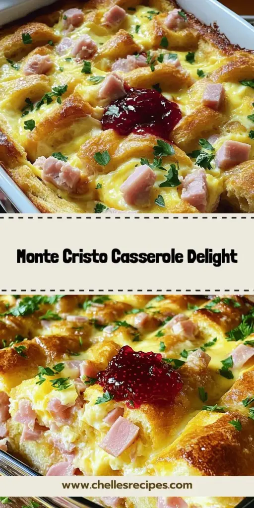 Start your day right with the flavorful Monte Cristo Breakfast Casserole, a perfect family dish for brunch or gatherings. Discover easy steps to create this delicious casserole packed with brioche, eggs, ham, and Swiss cheese, plus tips for healthy variations and serving suggestions. Whether you're cooking for a crowd or simply craving a cozy meal, this recipe is sure to impress. Click through to explore the full recipe and make your morning special!