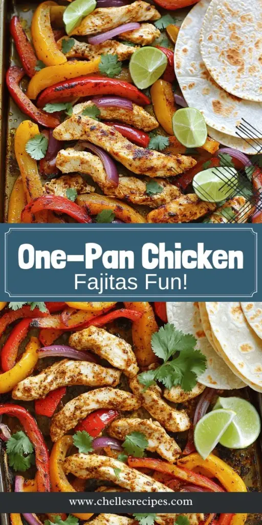 Savor a delicious family dinner with sheet pan chicken fajitas! This simple, one-pan recipe brings together tender chicken, colorful bell peppers, and zesty spices for a meal that's ready in just 35 minutes. Everyone can create their own fajitas, making it a fun and interactive dining experience. Ready to spice up your weeknight dinners? Click through for the full recipe and start enjoying this flavorful and easy-to-make dish tonight!