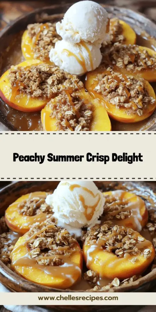 Enjoy the delicious taste of summer with this easy Baked Peaches With Crisp recipe! Transform fresh peaches into a delightful dessert topped with a crunchy, golden oat mixture that your friends and family will love. This simple recipe features warm spices and the option to add vanilla ice cream for an extra treat. Click through to discover the full recipe and make this sweet summer favorite for your next gathering!