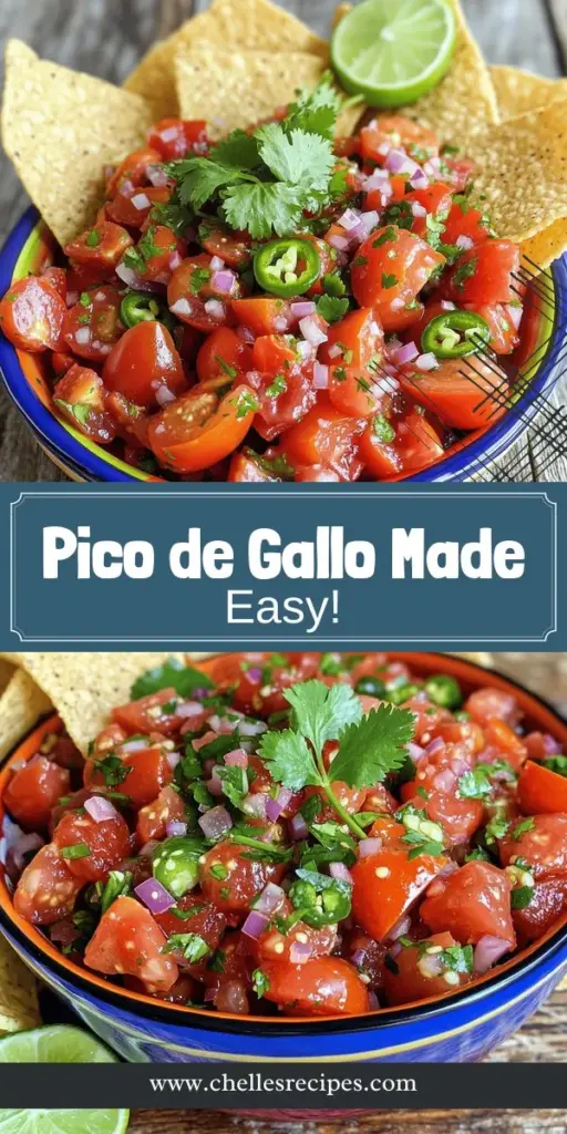 Discover the vibrant world of pico de gallo and elevate your meals with fresh flavors! This ultimate guide shares essential ingredients like Roma tomatoes, red onions, and lime juice, along with pro tips for crafting the perfect salsa at home. Whether you want classic flavors or unique twists, we’ve got you covered. Don't miss out on delicious recipes and serving ideas—click through now to explore and make your own pico de gallo fiesta!