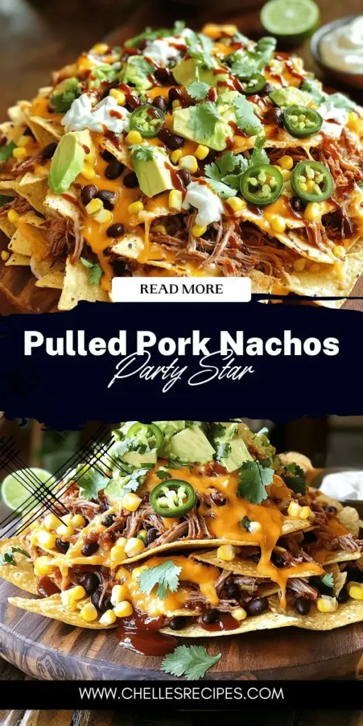 Elevate your snack game with the ultimate pulled pork nachos recipe! Perfect for parties, these delicious nachos combine crispy tortilla chips with savory pulled pork, gooey cheese, and vibrant toppings like jalapeños and avocado. Whether it's game day or a casual hangout, these crowd-pleasing nachos are easy to prepare and full of flavor. Ready to impress your friends and family? Click through now to discover the full recipe and tips for making this irresistible treat!