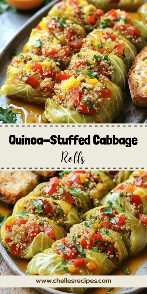 Discover the joy of cooking with these Savory Stuffed Cabbage Rolls filled with Quinoa and spices! Not only are they a delicious comfort food, but they’re also packed with nutrients, making them perfect for health-conscious eaters. Whether you're looking for a hearty weeknight dinner or an impressive dish for a special occasion, these rolls will impress everyone. Click through to explore the recipe and make this wholesome delight today!