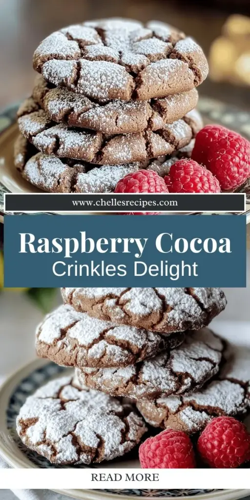 Indulge in the delightful world of Raspberry Cocoa Crinkles! These soft, chewy cookies perfectly blend rich cocoa and tart raspberries, creating a sweet and tangy flavor explosion. Whether for a special occasion or a cozy treat, this irresistible cookie recipe will impress everyone. Follow our simple step-by-step guide to bake these unique crinkles at home and embark on a delicious culinary adventure. Click through to explore the full recipe and more!