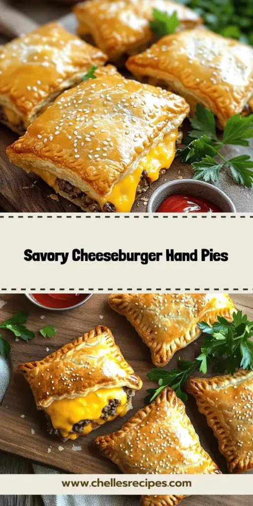 Craving a delicious twist on a classic favorite? Try making Cheeseburgers Hand Pies! These savory delights feature a mouthwatering blend of beef, cheese, and spices wrapped in a flaky crust, perfect for snacks or meals on the go. They're easy to prepare, making them a hit for gatherings or quick lunches. Discover the full recipe and tips to create your own cheesy hand pies that everyone will love! Click through now to explore the flavors!