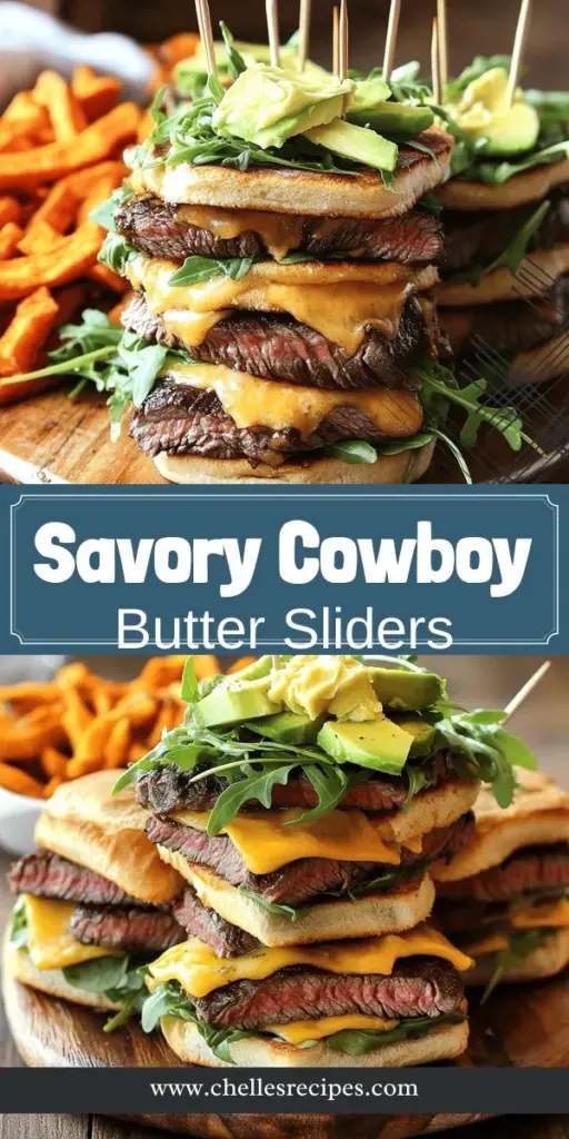 Savor the incredible flavors of Cowboy Butter Steak Sliders, the perfect dish for any gathering! These sliders feature juicy steak topped with creamy cowboy butter, fresh avocado, and sharp cheddar, all nestled in soft buns. Ideal for barbecues or casual dinners, they're a crowd-pleaser that’s easy to make. Click through to discover the full recipe and impress your guests with this flavor-packed delight. Dive into deliciousness today!