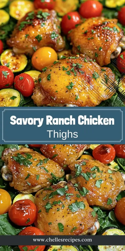 Discover the ultimate recipe for Ranch Chicken Thighs that combines simplicity with incredible flavor! With just a few basic ingredients, you'll create a zesty marinade that will make your chicken juicy and delicious. Whether you choose to bake, grill, or air fry, this meal is sure to impress your family. Ready to make dinnertime exciting? Click through to explore the full recipe and elevate your cooking game with these flavorful Ranch Chicken Thighs!