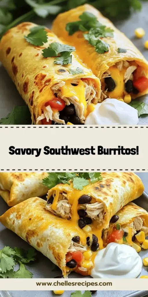 Elevate your dinner game with my Savory Air Fryer Southwest Chicken Burritos recipe! Packed with vibrant flavors and endless customization options, these burritos are sure to impress. Use shredded chicken, black beans, and spicy seasonings for the perfect filling, or swap ingredients for a twist. Discover how easy it is to make crispy, delicious burritos in your air fryer. Click through for the full recipe and get cooking!