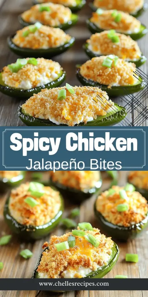 Elevate your appetizers with Fiery Chicken Jalapeño Bites, an irresistible blend of spicy jalapeños, creamy cheeses, and seasoned ground chicken. Perfect for parties or cozy family dinners, these savory bites are easy to make and guaranteed to impress your guests. Discover the step-by-step recipe to create this flavor-packed dish that balances heat and creaminess. Click through now for tips and tricks to make your next gathering unforgettable!