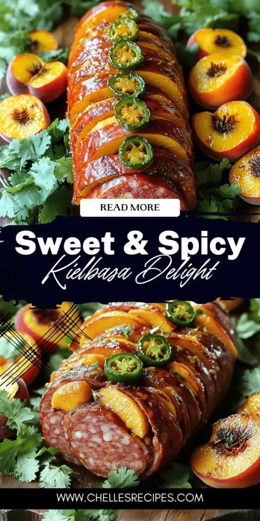 Elevate your dining experience with this delicious Jalapeno Peach Hasselback Kielbasa recipe! This dish features a perfect blend of savory kielbasa, sweet peaches, and zesty jalapeños for a mouthwatering flavor explosion. Impress your guests with its stunning presentation and unique taste that is perfect for gatherings or weeknight dinners. Click to explore the full recipe and get ready to delight your taste buds!