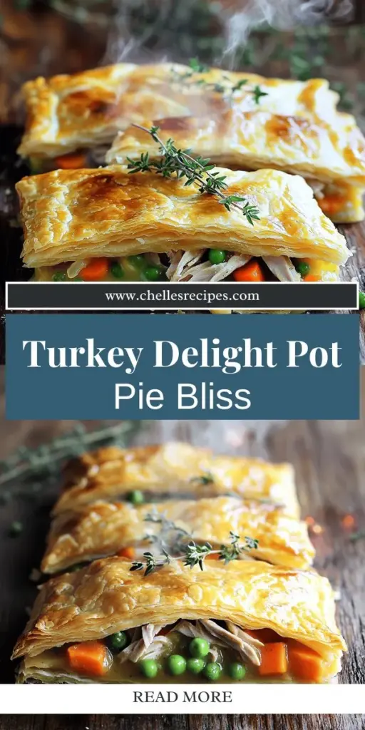 Discover the ultimate comfort food with our Turkey Delight Pot Pie recipe, perfect for using up leftover turkey and bringing warmth to your family table. This hearty dish combines tender turkey, colorful vegetables, and a creamy sauce, all encased in a flaky puff pastry crust. It's easy to make and perfect for any occasion. Don’t miss out on creating this cozy classic that will impress your loved ones! Click through to explore the full recipe today!