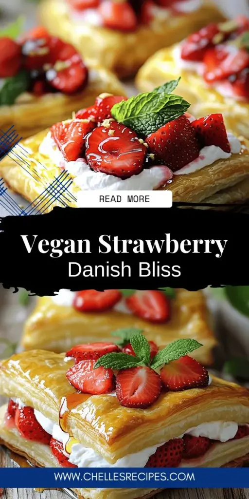 Indulge in a delightful vegan treat with our Vegan Strawberry Cream Danish recipe! Enjoy the perfect blend of flaky pastry, fresh strawberries, and a creamy coconut filling that will satisfy your sweet cravings. Ideal for vegans and dessert lovers alike, this recipe guides you through every step, from ingredient selection to baking tips. Click through now to discover how to create this mouthwatering dessert that everyone will adore!