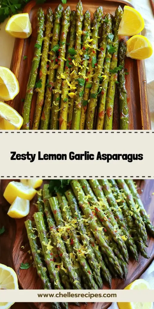 Elevate your meals with this delicious Lemon Garlic Asparagus recipe! This vibrant side dish bursts with flavor and is packed with nutrition, making it perfect for any occasion. Learn the simple preparation steps and health benefits that make this veggie a must-try. Whether for a potluck or a weeknight dinner, this easy recipe is sure to impress. Click through for the full recipe and start cooking this tasty dish today!