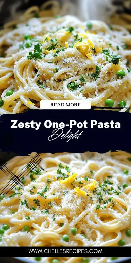 Whip up a delicious One-Pot Lemon Garlic Parmesan Pasta in just 25 minutes! This easy recipe combines fresh ingredients like spaghetti, zesty lemon, and creamy Parmesan for a flavorful meal that's perfect for busy weeknights. With simple steps and a quick cleanup, you'll have more time to enjoy with family. Click through to discover the full recipe and make this delightful dish your go-to dinner option!