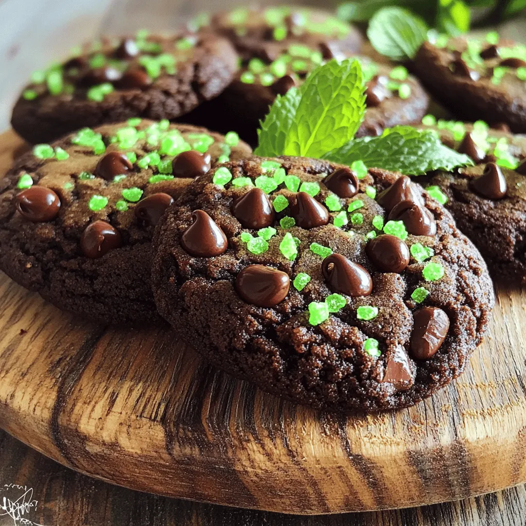 To make mint chocolate cookies, you need simple yet key ingredients. First, unsalted butter gives cookies a rich taste. Brown sugar adds moisture and a soft texture. Granulated sugar sweetens the mix. You also need eggs for binding.