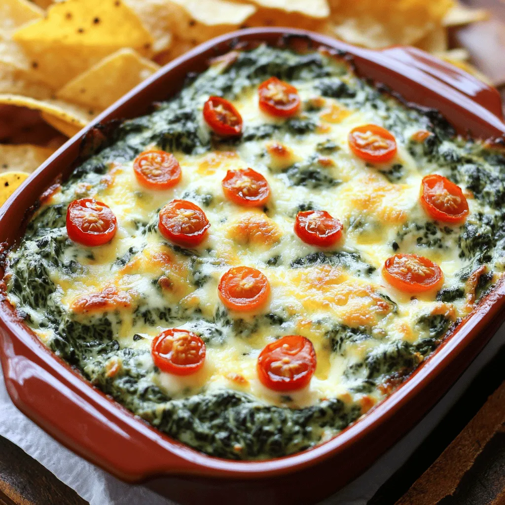 To make a great spinach dip, you need some key ingredients. The main one is fresh spinach. It adds a nice green color and taste. You will also need cream cheese, sour cream, and mayonnaise. These three create a rich and creamy base.