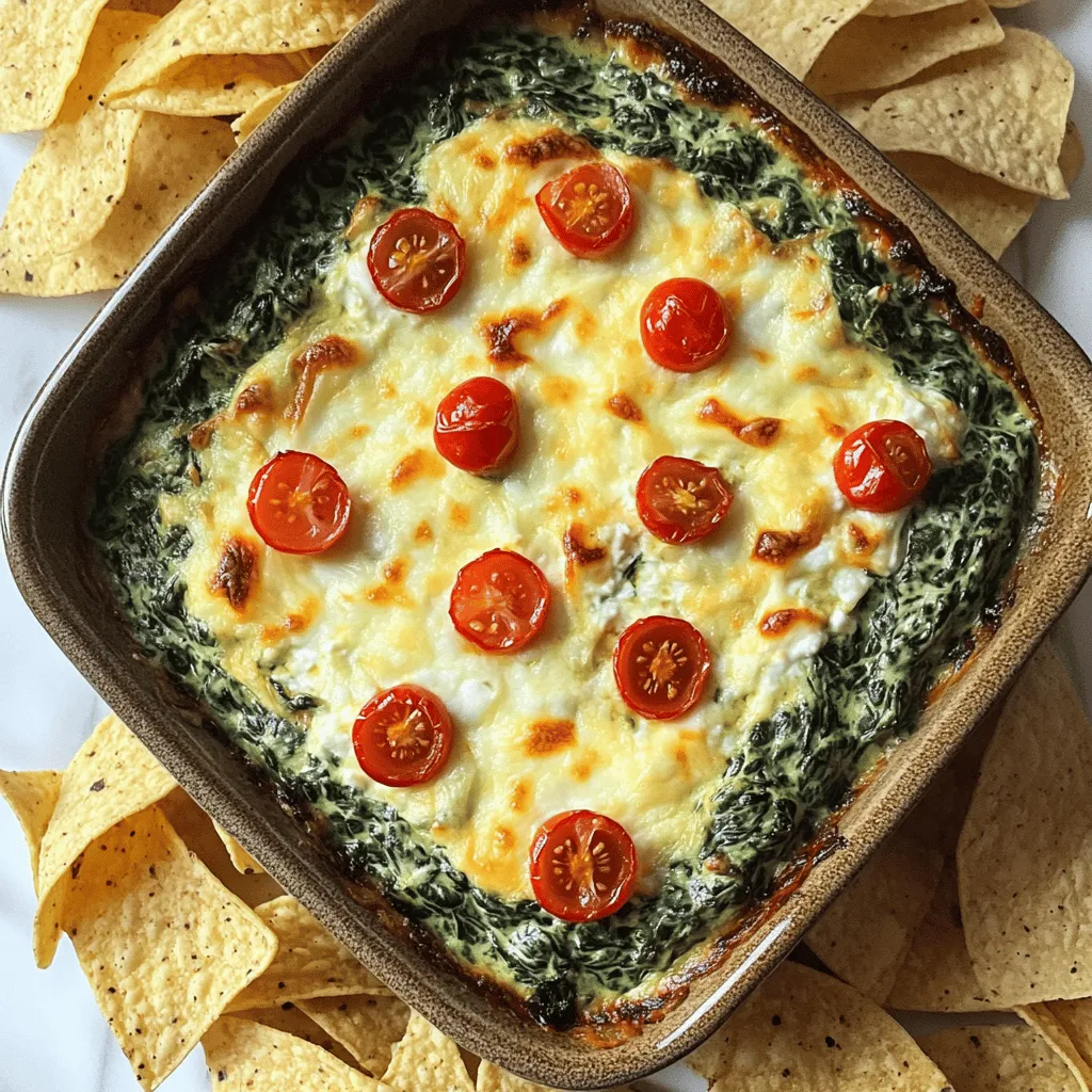 To make a great spinach dip, you need some key ingredients. The main one is fresh spinach. It adds a nice green color and taste. You will also need cream cheese, sour cream, and mayonnaise. These three create a rich and creamy base.